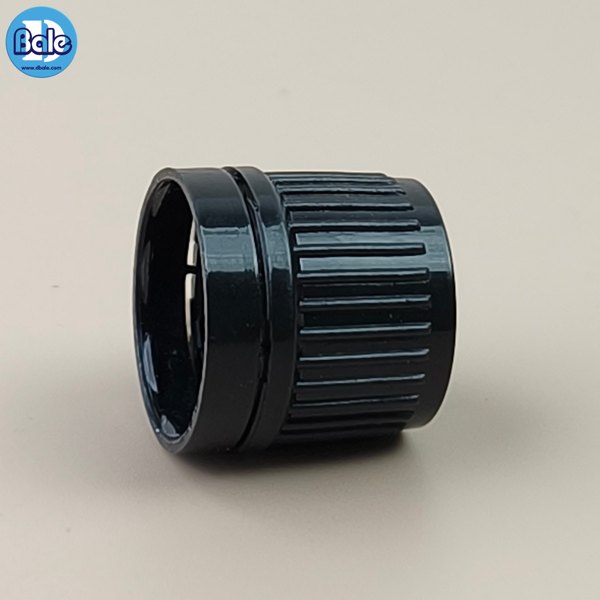 ฝาเกลียวฉีกพลาสติกบาง สีดำ 18mm. jy-stopper