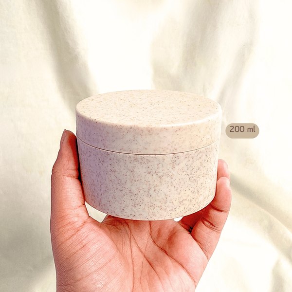 กระปุกสปาฟางข้าวสาลี สีครีม 100g., 200g., 250g. k0416