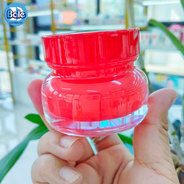 กระปุกครีมไหล่มน สีแดงฝาแดงเงา สีแดงฝาแดง, ขาวฝาขาว, ชมพูฝาชมพู 15g. k0429