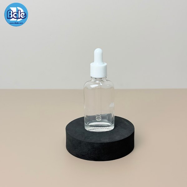 ขวดแก้วทรงแบน สีใส, ชาใส 5ml., 30ml., 50ml. c012
