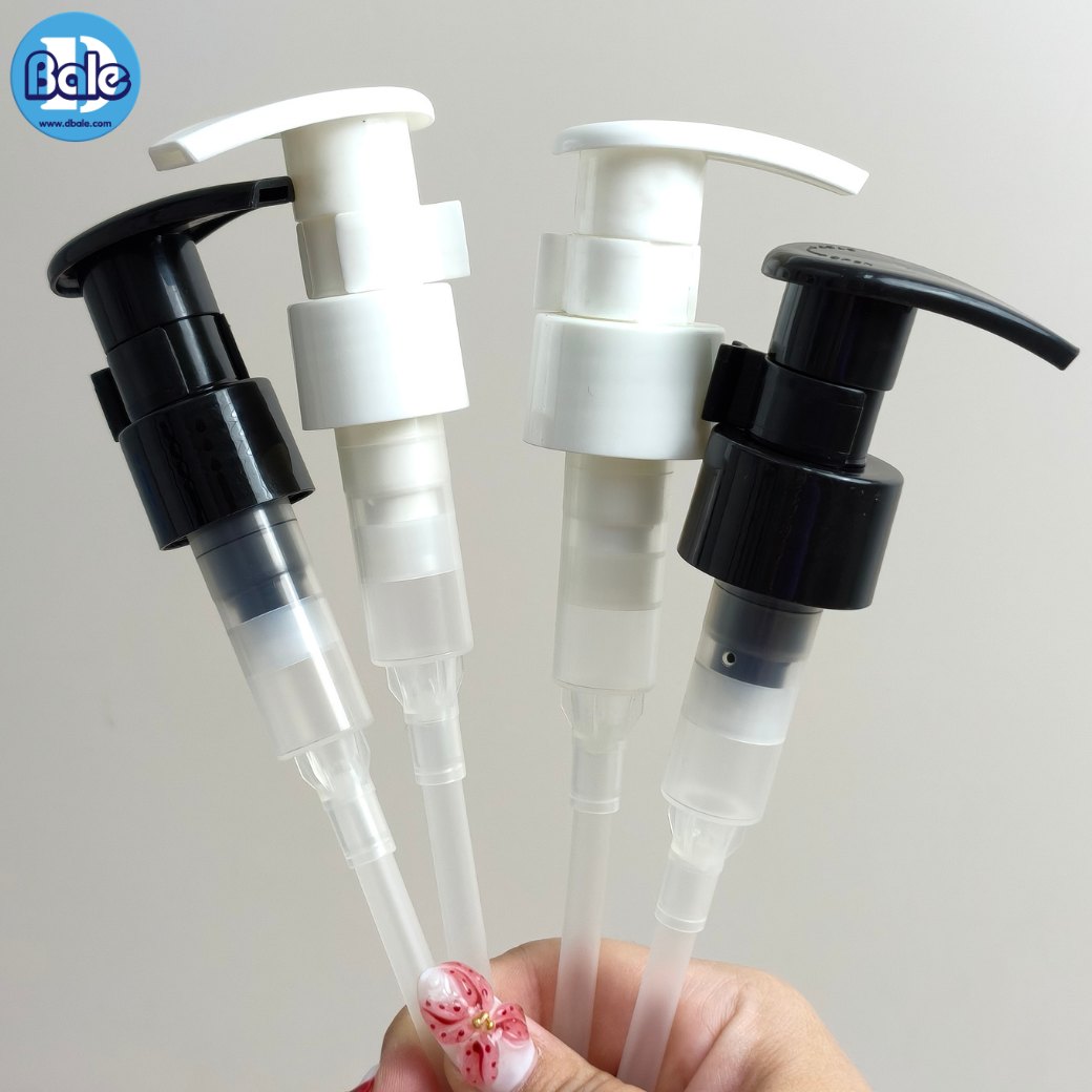 หัวปั้ม ทรงหัว D ล็อกซ้ายขวา pump0039 คอ 24 มม. สีดำ ขาว
