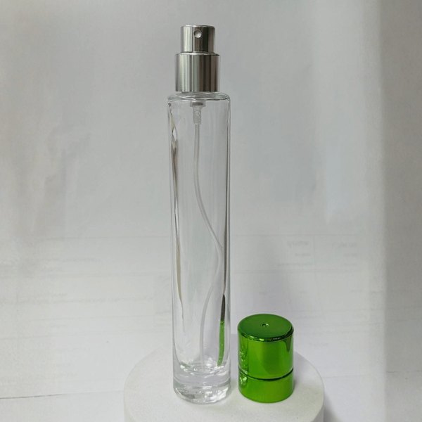 ขวดแก้วน้ำหอม สีใสฝาเขียว, ใสฝาชมพู, ชมพูไล่สี jpf190 30ml.