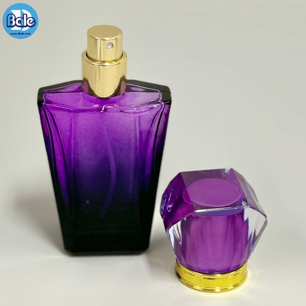 ขวดแก้วน้ำหอมทรงเพชร สีน้ำเงิน, ม่วง, แดง, ส้ม, เขียว, ชมพู jpf187 30ml.