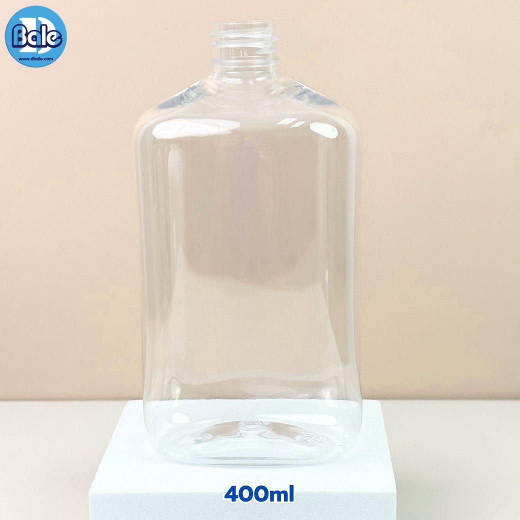 ขวดพลาสติก PET ทรงเหลี่ยมมน pet-096 สีขาว ใส (150ml, 250ml, 400ml)