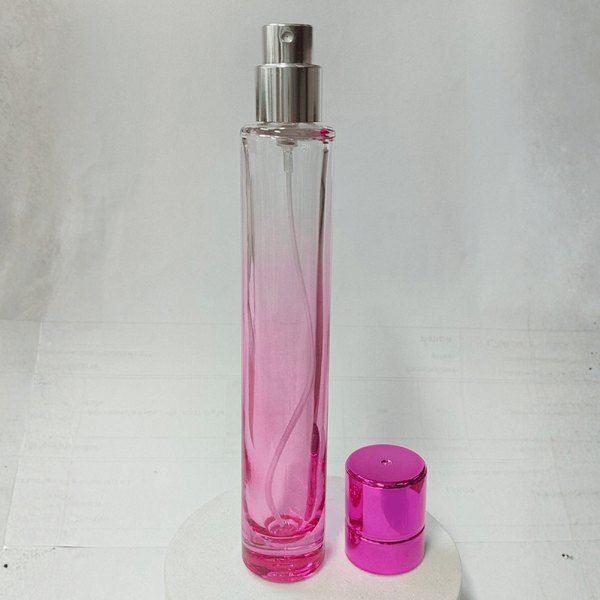 ขวดแก้วน้ำหอม สีใสฝาเขียว, ใสฝาชมพู, ชมพูไล่สี jpf190 30ml.