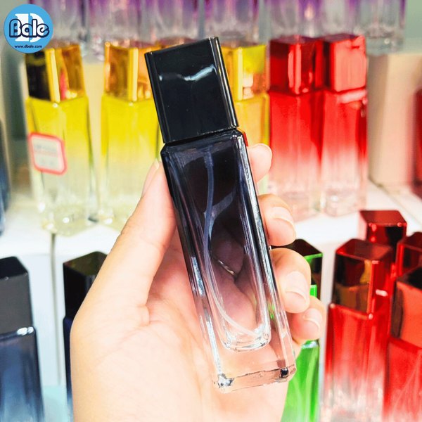 ขวดแก้วน้ำหอม สีม่วง, แดง, ดำ, ฟ้า, เขียว, เหลือง jpf196 30ml.