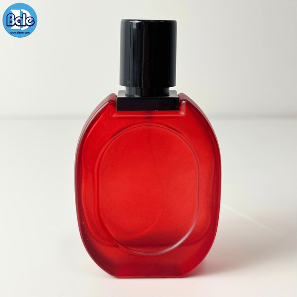 ขวดแก้วสเปรย์ทรงแบน สีแดง, ส้ม, น้ำเงิน jpf041 30ml.