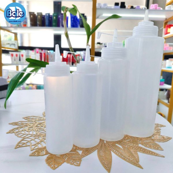 ขวดซอสทรงกระบอก สีขุ่นใส 1,000ml. pet-094