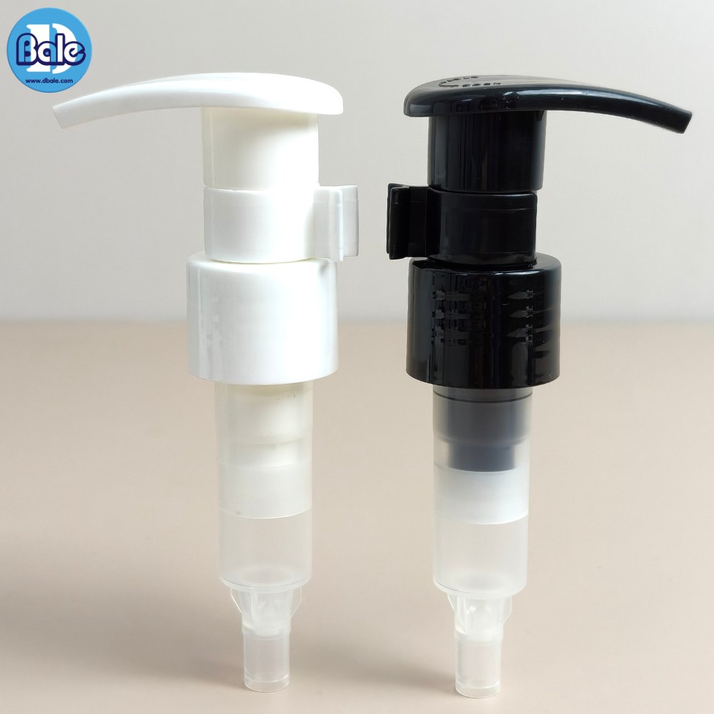 หัวปั้ม ทรงหัว D ล็อกซ้ายขวา pump0039 คอ 24 มม. สีดำ ขาว